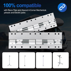 55721 Swing Away Bracket, Camper Jack Mount Extension Bracket for Easy Access & Space Saving - White (2 Packs)