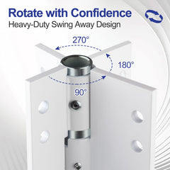 55721 Swing Away Bracket, Camper Jack Mount Extension Bracket for Easy Access & Space Saving - White (2 Packs)